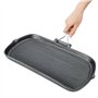 Vogue K417 Poêleà griller en fonte antiadhésive 380 x 225 x 37 mm Noir
