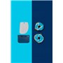Tasty Lot de 2 cartes à pâte – Spatule en plastique PP bleu foncé et gris – Idéal pour racler, lisser et décorer vos pâtisseries