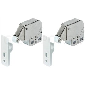 Lot de 2 mini loquets tactiles pour portes d'armoires de caravane et camping-car