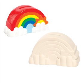 Baker Ross Tirelires en céramique arc-en-ciel à peindre pour décorer et afficher les enfants - Créations en porcelaine créative