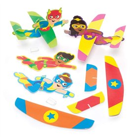 Baker Ross Planeurs superhéros étoilés à colorier (lot de 8)