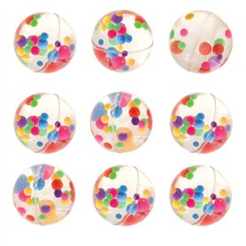 Baker Ross Balles rebondissantes à Perles Arc-en-Ciel (Lot de 8) - Idéales pour Les Pochettes-Surprises ou comme Cadeau pour Les