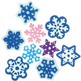 Baker Ross AX405 Tampons En Mousse De Flocons De Neige- Lot De 10