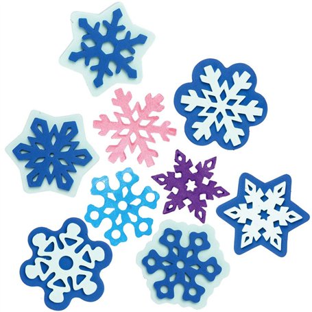 Baker Ross AX405 Tampons En Mousse De Flocons De Neige- Lot De 10