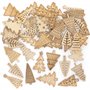 Baker Ross FE982 Mini Formes en Bois pour Enfants motif Sapin de Noël - Lot de 72