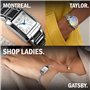 SEKONDA Monica Ladies 40642 Montre à quartz 20 mm, boîtier en alliage doré et bracelet avec pierres et cadran blanc, Bracelet