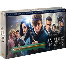 Les Animaux Fantastiques - Edition limitée Steelbook + Baguette - Le monde des Sorciers de J.K. Rowling - Blu-ray 3D