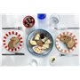 Talking Tables assiette en émail Bon Appetit fait main design olives 20cm durable légère idéale pour repas en extérieur pique-ni