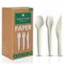 Table Kind 120 X Ensemble De Couverts En Papier En Vrac Fourchettes Couteaux Cuillères Ustensiles Pour Fête D'Anniversaire Campi