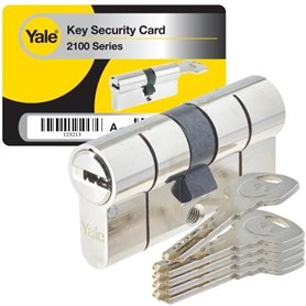 YALE Cylindre haute sécurité Série 2100 débrayable 30x40 mm nickelé
