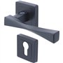 YALE - YPP7-V-PE Poignée de porte carrée de 7 noir YALE - Modele Verona - passage de cylindre euro