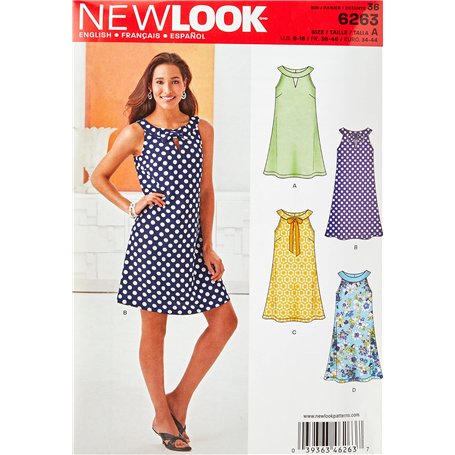 Simplicity Creative Patterns New Look Robe trapèze pour femme