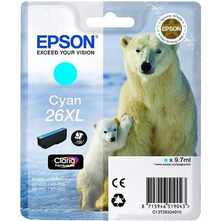 Epson C13T26324010 Cartouche d'encre Bleu