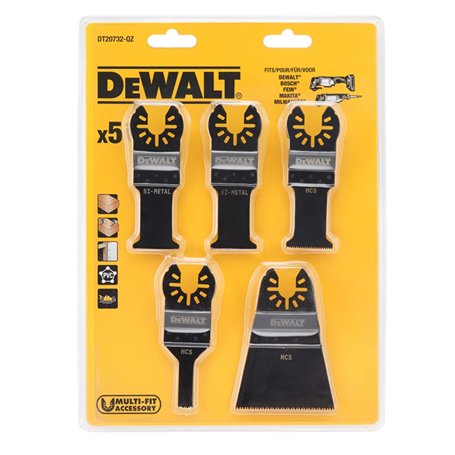 DEWALT DT20732-QZ - Juego de 5 hojas de sierra para multi-herramienta