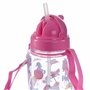 Puckator Enchanted Unicorn Rainbow Gourde avec Paille, Rose