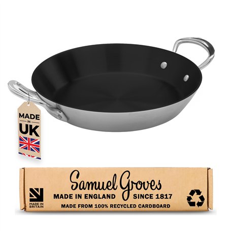 Chabrias Ltd Poêle à paella anti-adhésive en acier brossé 30 cm