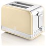 Swan Retro Ensemble Petit-Déjeuner, Bouilloire 1,8L avec Élément Chauffant en Acier Inox, Grille-pain à Fente Large 2 Tranches, 