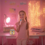 Hello Kitty Mini haut-parleur de karaoké LED sans fil avec microphone Bluetooth Rose Changement de couleur