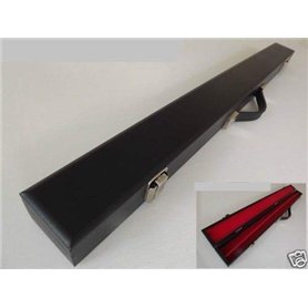 Étui Rigide Noir pour Queue de Billard 2 pièces 145 cm – Intérieur Rouge