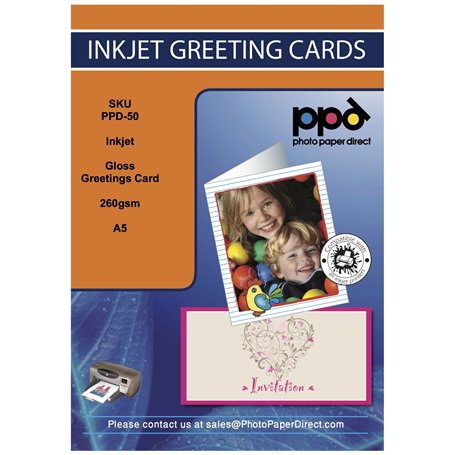 PPD 30 Cartes De Vœux Blanches Personnalisables Premium