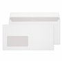 Blake Everyday | enveloppe DL (11 x 22cm) avec fenêtre | lot de 100 unités | 90 GSM | enveloppes blanches à bande protectrice |