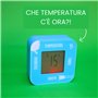 Tinc Alarme numérique pour Enfants, température, Date et minuterie, Rotatif, Bleu, Petite Taille