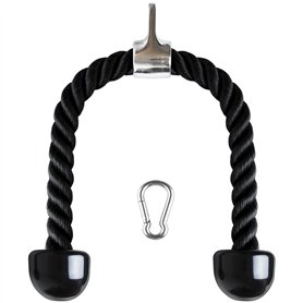CampTeck U6935 - Corde Triceps Musculation Nylon Tricep Rope et Poignées Antidérapantes - Dorsal
