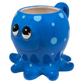 Crockery Critters Tasse de poulpe de créatures de vaisselle de Deluxebase. Tasse formée mignonne et animale de nouveauté pour de