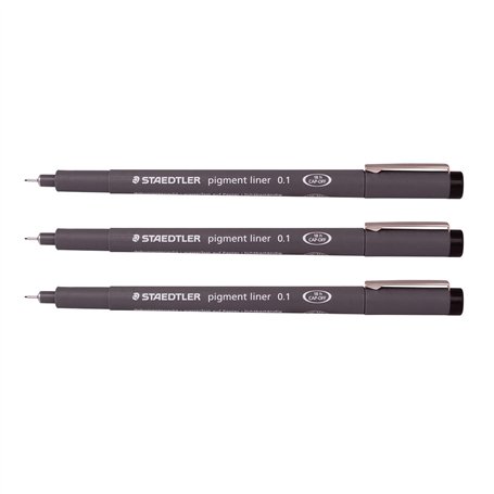Staedtler Pigment liner stylo à pointe fine Stylos Croquis Dessin de rédaction 0