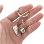 TRXES Silver Porte-clés Chaussure de Football et Ballon de Football - Porte-clés Accessoire Coupe du Monde de Football pour Homm