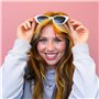 TRIXES Lunettes de soleil rétro blanches œil de chat – Lunettes fantaisie pour femmes – Accessoire Halloween – Style vintage