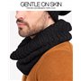 likemary Snood Homme – Tour de Cou & Cache Cou en Laine Mérinos – Écharpe Tubulaire Fait Main – Cadeau Éthique et Chaleureux Noi
