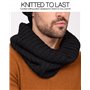 likemary Snood Homme – Tour de Cou & Cache Cou en Laine Mérinos – Écharpe Tubulaire Fait Main – Cadeau Éthique et Chaleureux Noi
