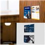 Kurtzy Support Mural Adhésif A4 (5 Pcs) - Porte-Affiches Transparents Universel en Acrylique avec Bandes Adhésives - Supports d’