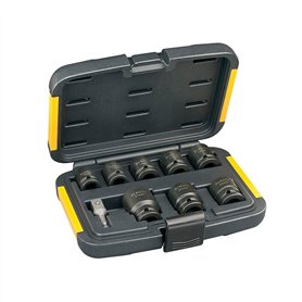 DEWALT Coffret de 9 Douilles à chocs - DT7507-QZ - Conviens pour les Visseuses et Boulonneuses à Chocs 1/2"