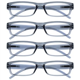 The Reading Glasses Company La Société Lunettes De Lecture Gris Léger Confortable Lecteurs Valeur Pack 4 Designer Style Hommes F