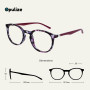 OPULIZE Met Lunettes de Lecture Anti-Lumière Bleue Monture Ronde et Mince Charnières à Ressort Améliore le Sommeil Jeux Ordinate