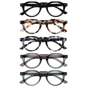 OPULIZE RIO Lunettes de Lecture Anti-Lumière Bleue Lot de 5 - Monture Partie Supérieure Droite - Couleurs Variées - Hommes et Fe