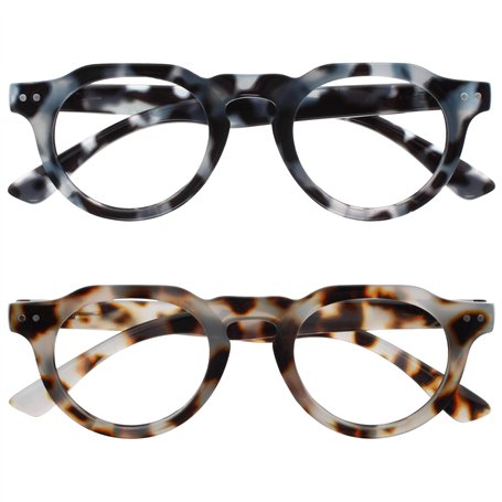 OPULIZE RIO Lunettes Anti-Lumière Bleue - Monture Partie Supérieure Droite - Hommes et Femmes - Charnières à Ressort - B53-1