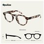 OPULIZE RIO Lunettes Anti-Lumière Bleue - Monture Partie Supérieure Droite - Hommes et Femmes - Charnières à Ressort - B53-1