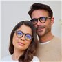 OPULIZE RIO Lunettes de Lecture Anti-Lumière Bleue - Monture Partie Supérieure Droite - Vert - Hommes et Femmes - Charnières à R