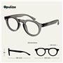OPULIZE RIO Lunettes de Lecture Anti-Lumière Bleue - Monture Partie Supérieure Droite - Gris - Hommes et Femmes - Charnières à R