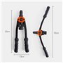VonHaus Pince à Rivet - 7 Mandrins M3 M4 M5 M6 M8 M10 M12 et 150 Écrous à Rivets Assortis – Set de Filetage avec Mallette de Tra