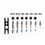 VonHaus Pince à Rivet - 7 Mandrins M3 M4 M5 M6 M8 M10 M12 et 150 Écrous à Rivets Assortis – Set de Filetage avec Mallette de Tra