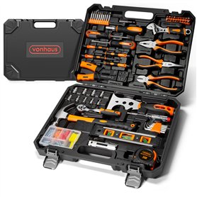 VonHaus Caisse à Outils - Complet Boite de 120 Pièces - Boîte à Outils Manuels