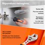 VonHaus Caisse à Outils - Complet Boite de 120 Pièces - Boîte à Outils Manuels, avec Lampe de Poche LED, Clés Hexagonales, Ruban