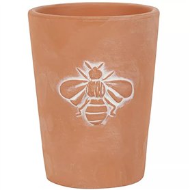 Something Different Charmant Pot de Fleurs en Terre Cuite avec Motif Abeille 11 cm x 8