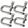 AB Tools 10mm Acier galvanisé Manille Droite Pack DE 4 de l'accastillage DK03