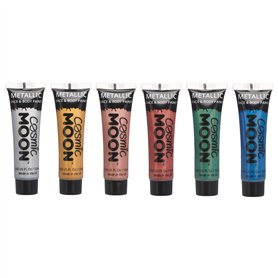 Cosmic Moon - Peinture de maquillage métallique pour le visage et le corps - 12ml - Créez des motifs de maquillage métallique fa