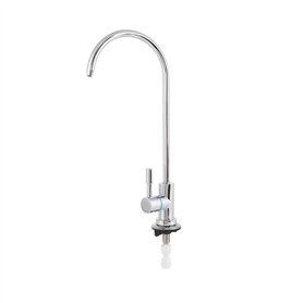 TOPWAY Robinet d'Eau Potable Robinet d'Evier de Cuisine en Acier Inoxydable Levier Unique Pivotant à 360° pour Tous les Systèmes